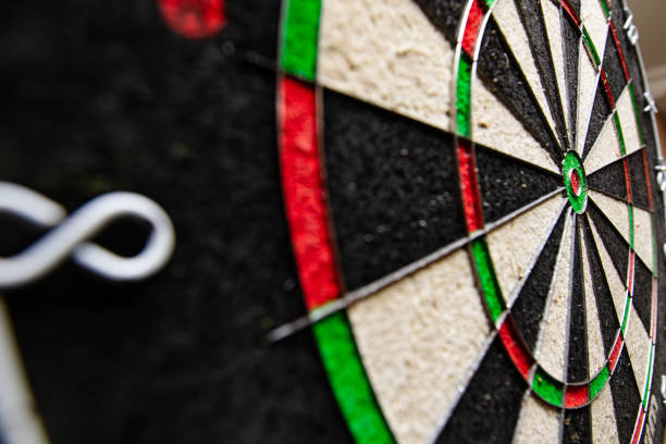 istock Closeup of Winmau dartboard 1830025425