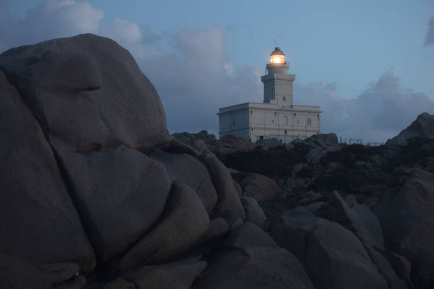 istock Sea storm hitting the Capo Testa lighthouse 1830025433