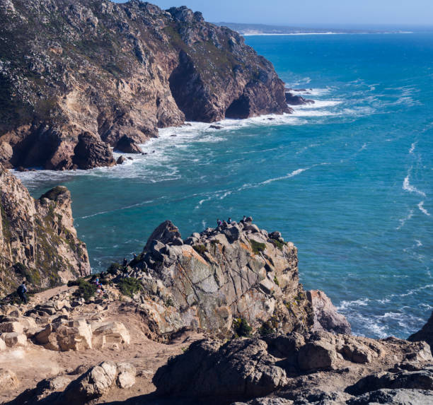 istock Top view of ocean shore waves 1830068696