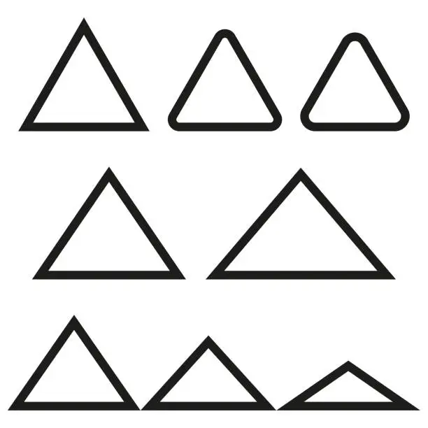 Vector illustration of Set of triangular graphic elements. Vector illustration. EPS 10.