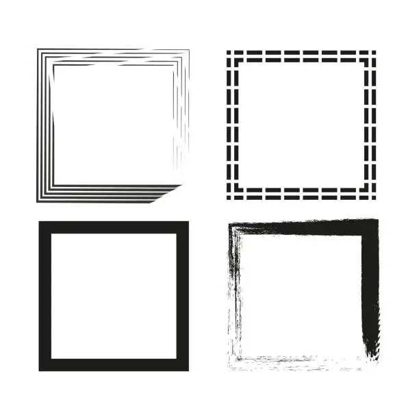Vector illustration of Grunge square template. Vector illustration. EPS 10.