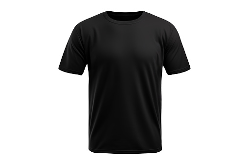 Black t-shirt short sleeve, Mockup