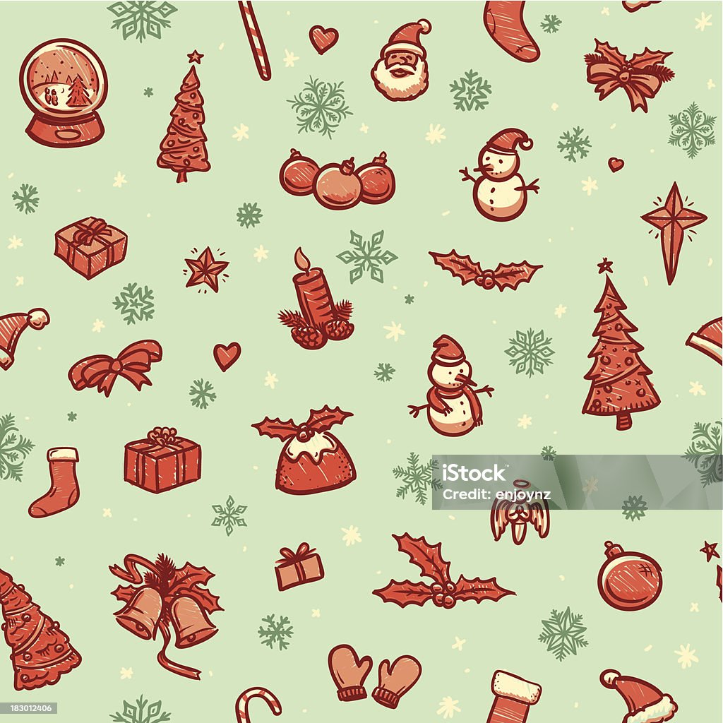 Bezszwowe Boże Narodzenie projekt - Grafika wektorowa royalty-free (Barwne tło)