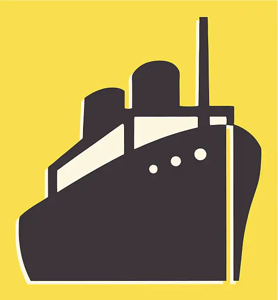 Vector illustration of Large Ship