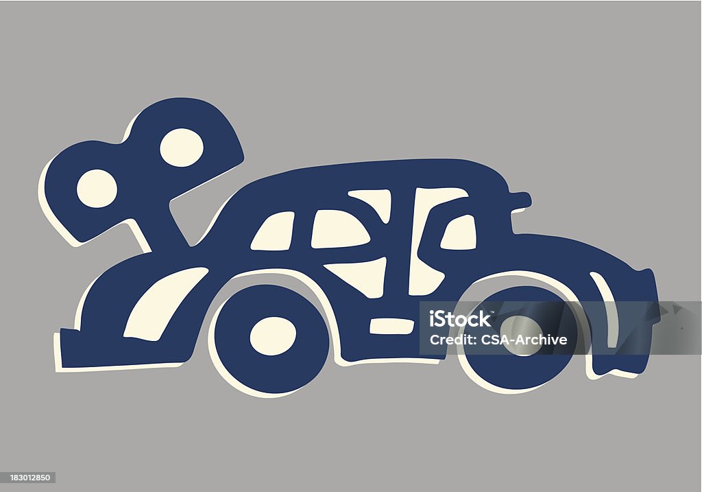 Nakręcana samochodu - Grafika wektorowa royalty-free (Nakręcana zabawka)