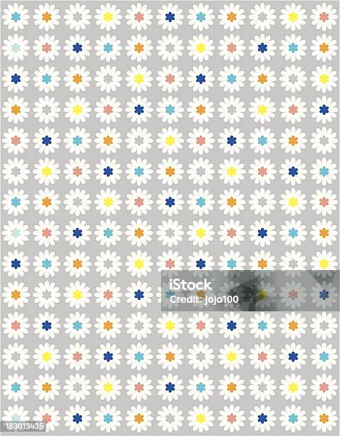 Маргаритки В Горошек С Цветочным Рисунком В Исследование — стоковая векторная графика и другие изображения на тему Белый
