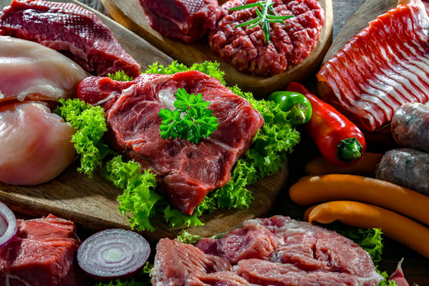 istock Composition with a variety of meat products 1830138548