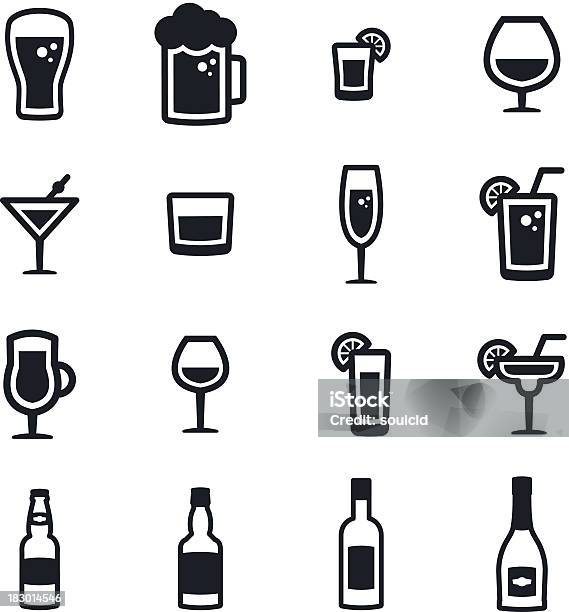 Alcohol Icons Stock Illustration - Download Image Now - Icon Symbol, Alcohol - Drink, Beer - Alcohol