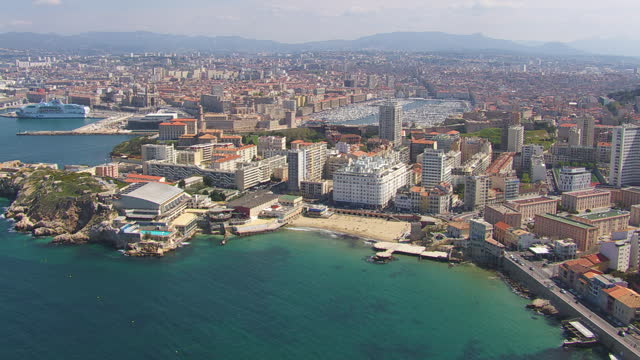 Aerial view of the old Port in the  city MARSEILLE - South FRANCE