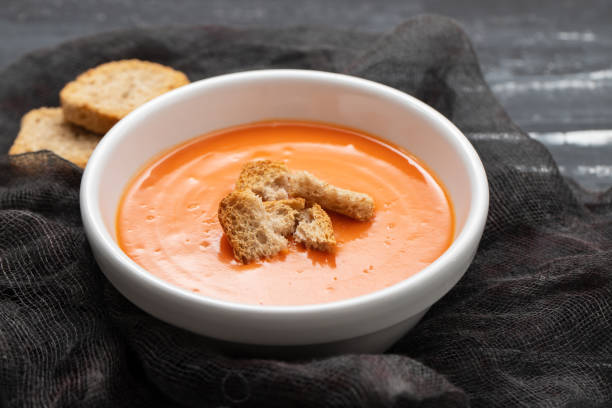 istock Traditional spanish salmorejo. 1830158243