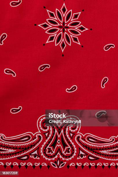 Red Bandana Stockfoto und mehr Bilder von Stirnband - Stirnband, Paisleymuster, Muster