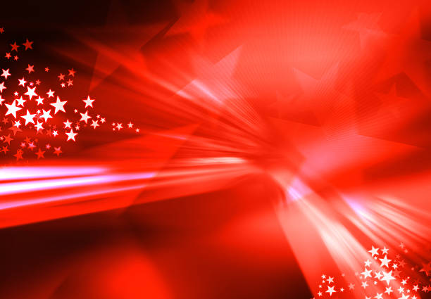 red star burst stock photo