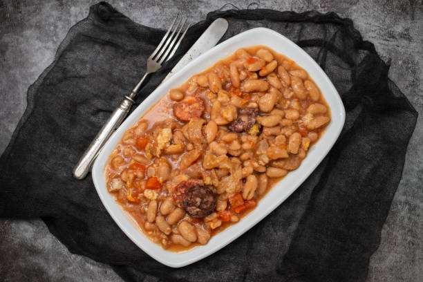 istock typical portuguese dish dobrada with beans in ceramic bowl 1830184907