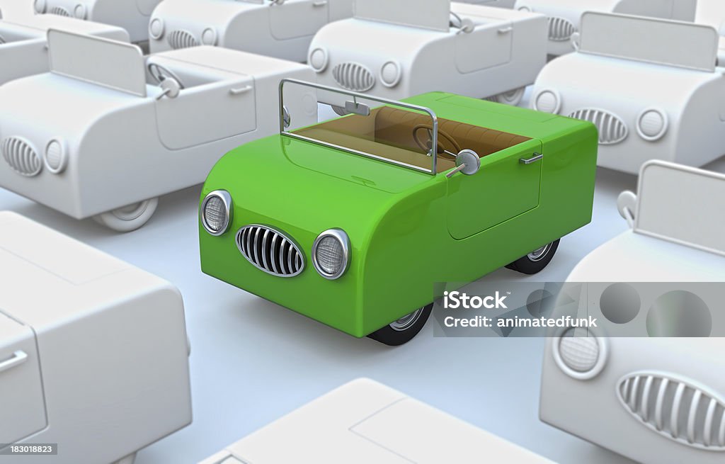 Grünes Auto-Spielzeug - Lizenzfrei Elektroauto Stock-Foto