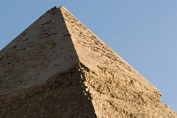 Great Pyramid of Giza, Egypt. Detail of the top of Khafre pyramid.   You'll find whatever else you need in this lightbox: pyramid giza pyramids close up egypt stock pictures, royalty-free photos & images