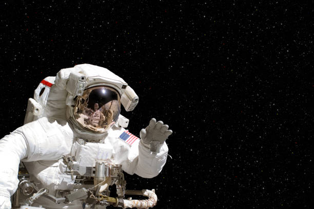 Astronauta no espaço - foto de acervo
