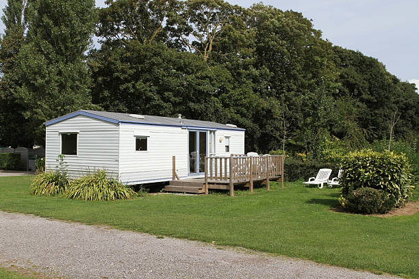 istock Holiday home sited on a woodland caravan park 183019111