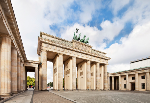 Brandenburg gate in Berlin (Germany) at daylight.