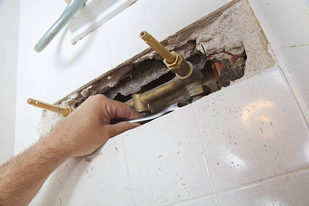 istock Wrench on a Shower Faucet 183019818