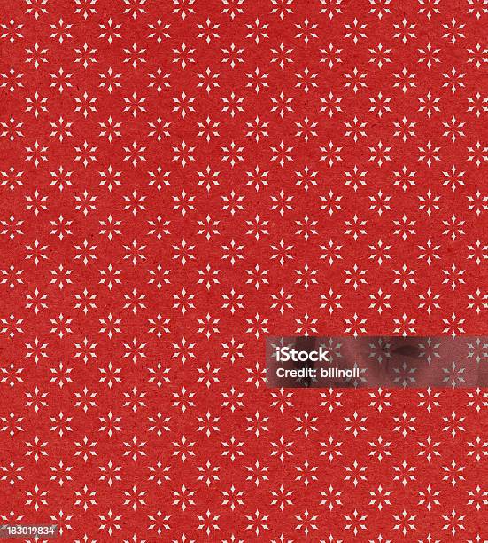 Foto de Papel Vermelho Com Padrão Em Estrela e mais fotos de stock de Natal - Natal, Padrão, Plano de Fundo