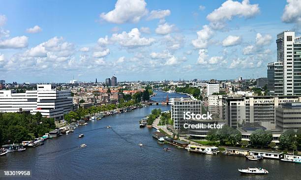 Skyline Di Amsterdam - Fotografie stock e altre immagini di Amsterdam - Amsterdam, Fiume Amstel, Edificio adibito a uffici