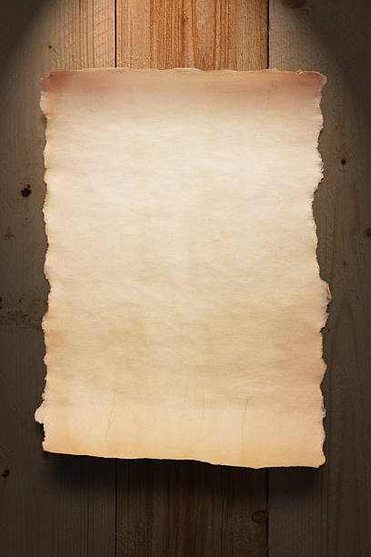 istock Old paper on wooden wall 183020438
