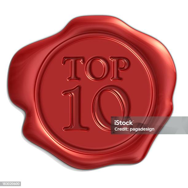 Top10siegel Stockfoto und mehr Bilder von Top-Ten-Liste - Top-Ten-Liste, Siegelstempel, Zahl 10