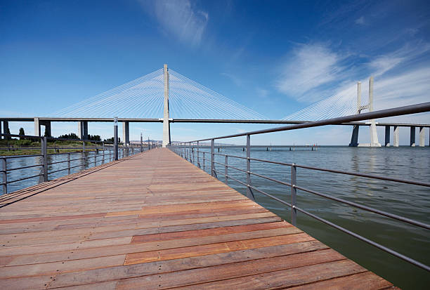 Park of Nations in Lisbon stock photo