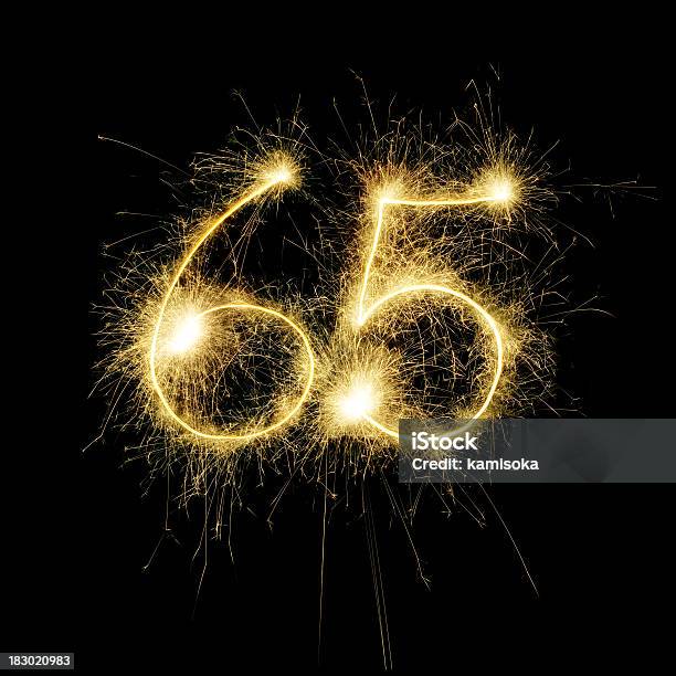Sparkling Świętowanie Numer Sześćdziesiąt Pięć - zdjęcia stockowe i więcej obrazów Bez ludzi - Bez ludzi, Błyszczący, Celebryci