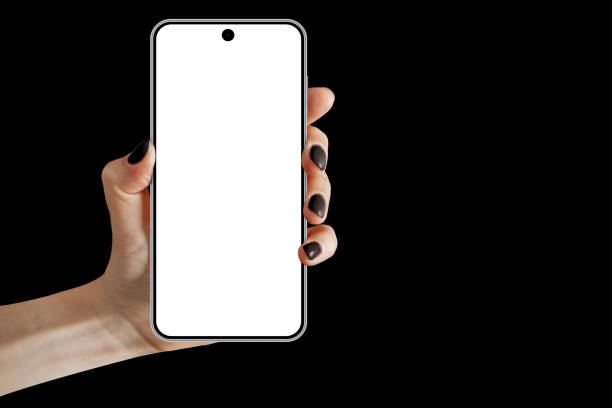 istock phone iphone in a hand on a transparent background in PNG format 1830210612