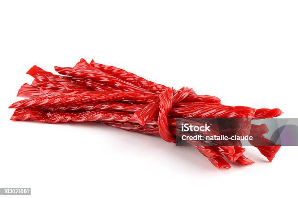 Red Liquorice Candy Stock Photo - Download Image Now - Licorice, White Background, Red