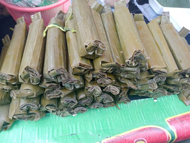 istock lontong made from boiled rice and banana leaves 1830218872