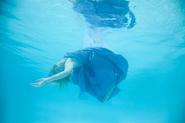 istock Woman swimming in a dress 183022012