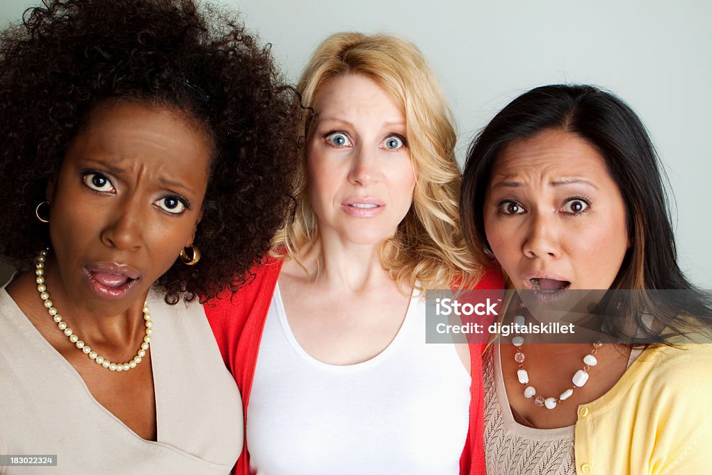 Mujer sorprendida conmocionados y - Foto de stock de Africano-americano libre de derechos