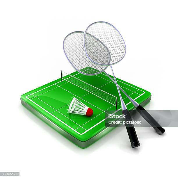 Icono De Bádminton Foto de stock y más banco de imágenes de Actividad - Actividad, Artículos deportivos, Brillante