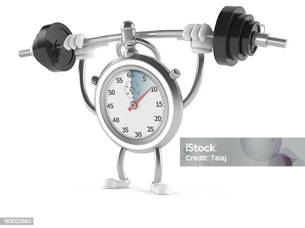 Stopwatch Stock Photo - Download Image Now - Accuracy, Activity, Barbell