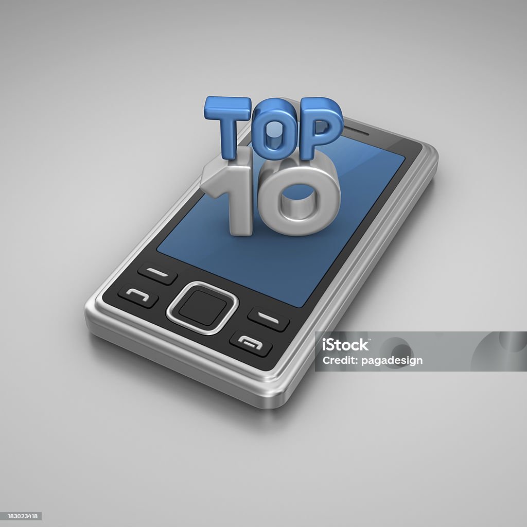 top 10 - Lizenzfrei Berührungsbildschirm Stock-Foto