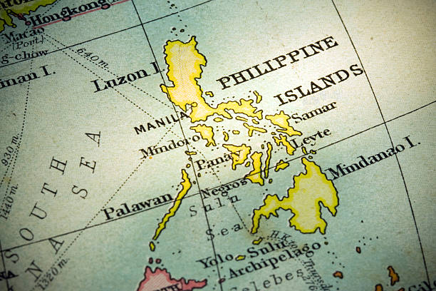 isole delle filippine - philippines map foto e immagini stock