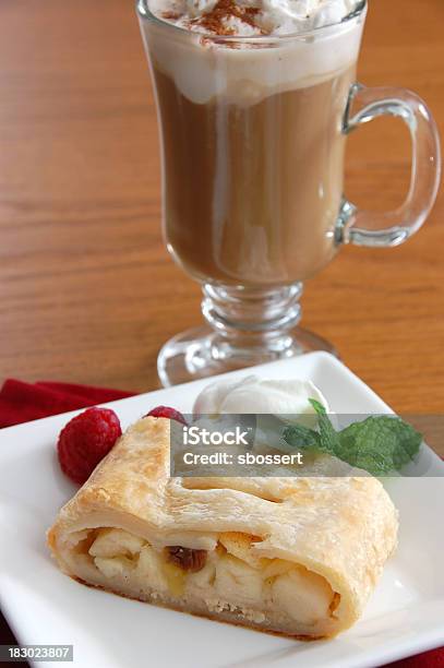 Viennese Coffee Break Stock Photo - Download Image Now - Apple - Fruit, Apple Strudel, Baked