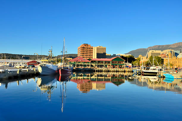 ホバートマリーナの朝 - hobart ストックフォトと画像