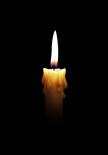 Candle Isolated on black. 3D render. candle wax stock pictures, royalty-free photos & images