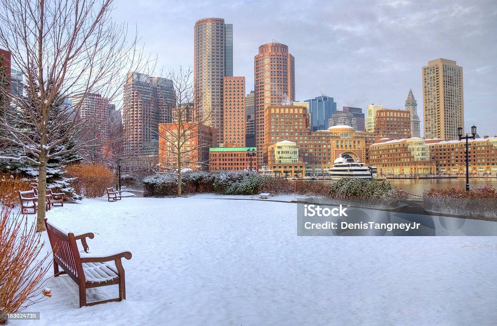 Зима в Бостоне - Стоковые фото Бостон - Массачусетс роялти-фри