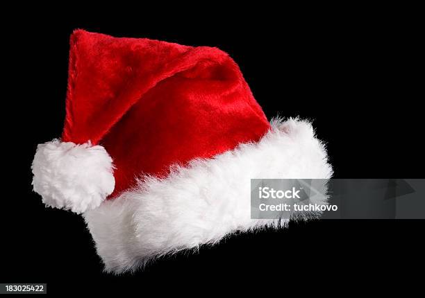 Foto de Santas Hat e mais fotos de stock de Chapéu de Papai Noel - Chapéu de Papai Noel, Chapéu, Natal