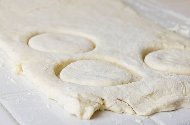 Making Biscuits - Dough stock photo