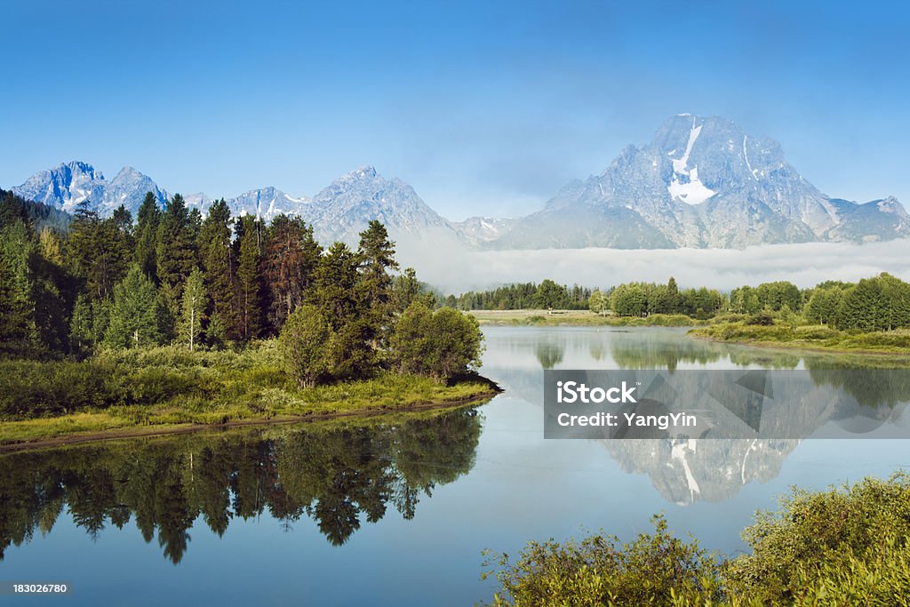 Snake River, Ox fiocco Bend riflessione, Parco Nazionale del Grand Teton - Foto stock royalty-free di Grand Teton