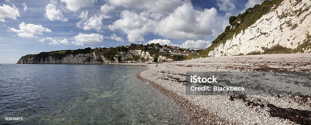 Beer on Devon's  Jurassic Coast This is the coastal resort of Beer on Devon's Jurassic Coast. This shot was taken with a polarising filter. Beach Stock Photo