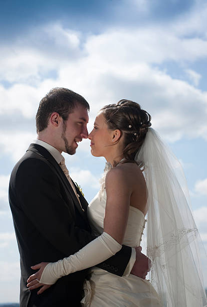 istock Bride and groom kissing 183027061