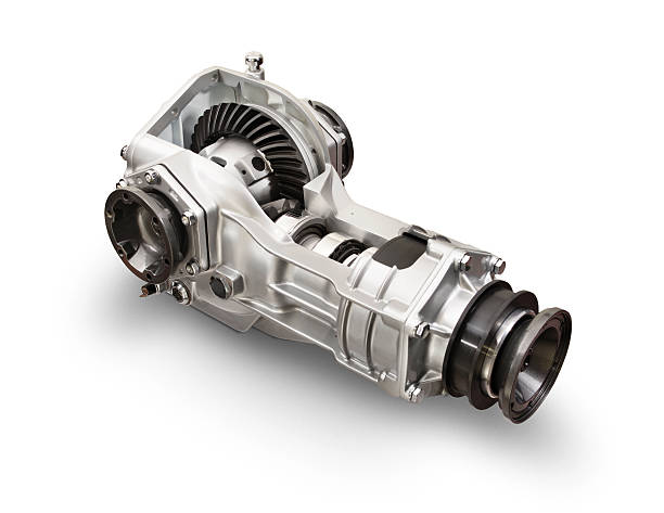 istock Differential of a truck motor, below view, on white background 183027108