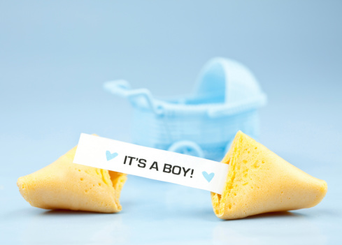 Fortune cookie with message It's a boy.