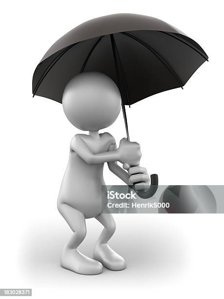 3 D 남자 쥠 우산 격리됨에 클리핑 경로를 통해 3차원 형태에 대한 스톡 사진 및 기타 이미지 - 3차원 형태, 가리기, 개념